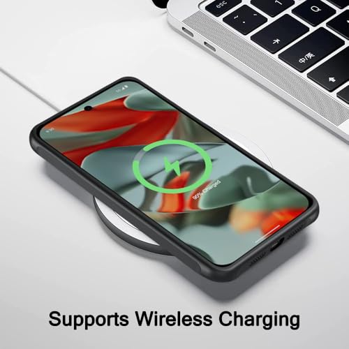 Image of TheGiftKart Hybrid Matte Frosted Translucent Back Cover Case for Google Pixel 9 Pro XL Compatible with MagSafe | Shockproof Design | Camera Protection Module | Hard Case Cover (PC & TPU, Frost Black)