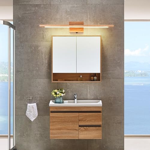 Lámpara de pared de madera lineal con iluminación LED moderna para el dormitorio 5