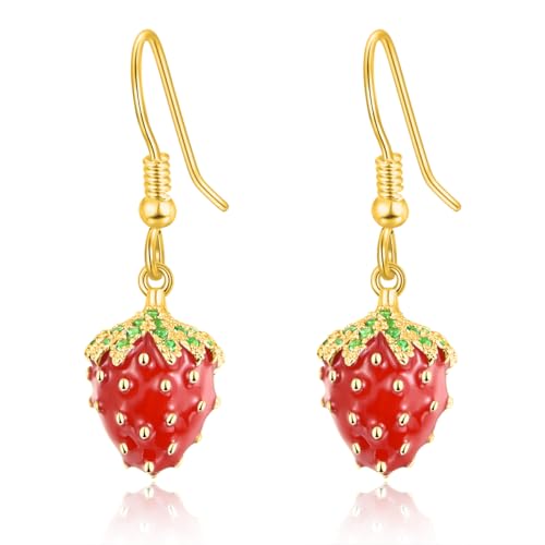 Boucles d'oreilles fruits argent 925 anti-allergie pour oreilles sensibles