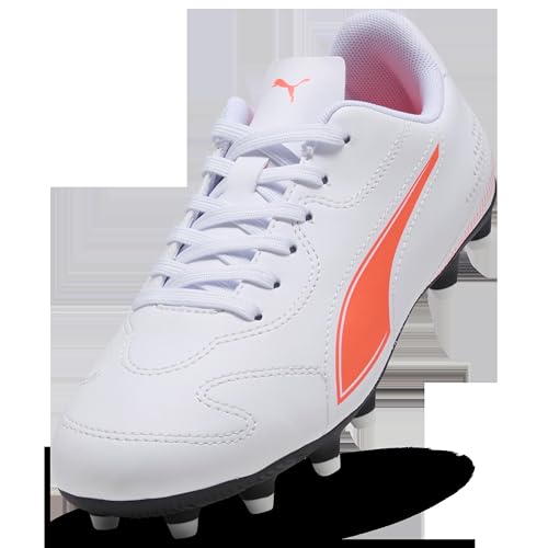 Puma Vitoria II FG/AG JrSoccer - Tenis Unisex para niños, Puma Blanco y Rojo Brillante, 34 EU - imagen 3