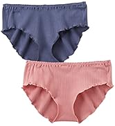 [ニッセン] レギュラー ショーツ セット 2枚組 まるでＮＯパン ノーパン オーガニックコットン 100% リブ ゆったり 締め付けない インナー レディース