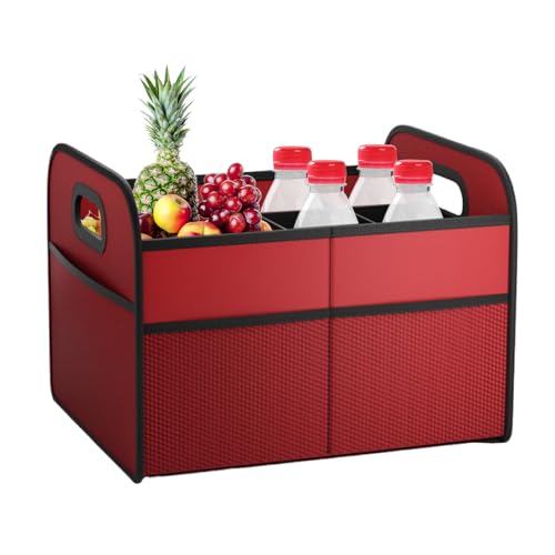 Organizador de maletero plegable, caja de 30 l con asa, resistente al agua, para pañales, frutas, aperitivos, camping, vajilla - imagen 6