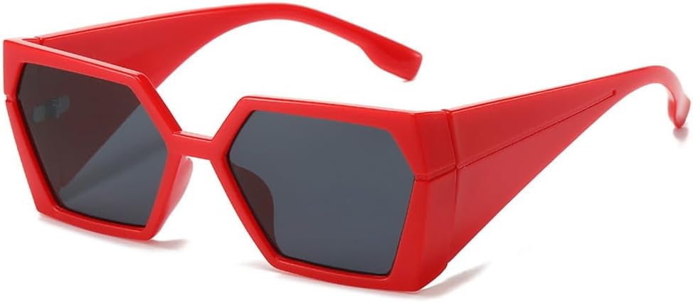 Wide Leg Rectangular Sunglasses Women's Retro Men's