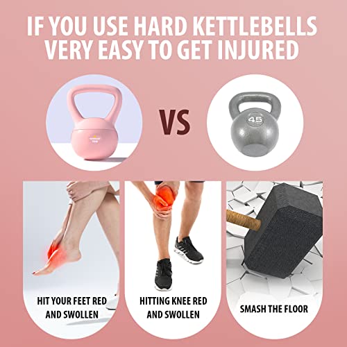 Manueklear Iron Sand Soft Kettlebell Strength Training Kettlebells Soft Sandfill Kettlebell Hand Weights Strength Training Equipment For Women Weightlifting, Conditioning, Strength And Core Training… #TOP3