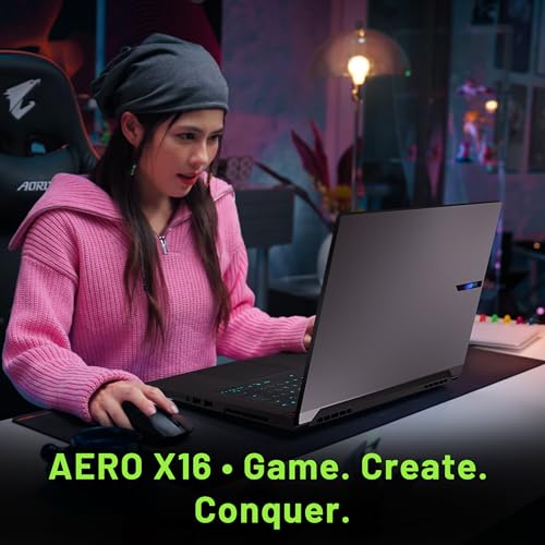 Image of GIGABYTE AERO X16 16 inch WQXGA 165Hz Gaming Laptop, AMD Ryzen AI 9 HX 370, 64GB DDR5, 3TB Storage(2TB SSD+1TB Docking Station Set), GeForce RTX 5070 8GB GDDR7, Backlit Keyboard, Wi-Fi 6E, Win 11, Gray