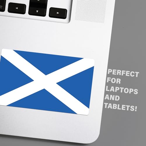 Image of World Country Flag Decal Stickers - Two Pack - for Cars Windows Bumpers Laptops Tablets Tumblers Cups Walls (Scotland)