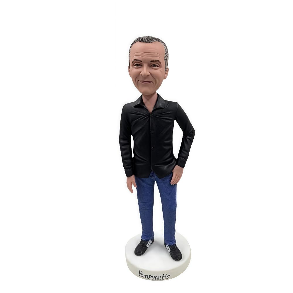 Figura de hombre casual personalizada - Regalo personalizado 2025, figura relajada hecha a mano, decoración única de escritorio, recuerdo del día del padre, hecho a partir de tu foto