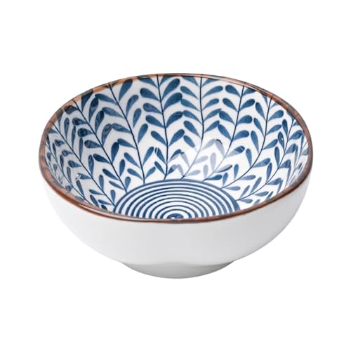 Image of MARKET 99 Ceramic Blue Small Chutney Bowl Set of 3 (100 ml) | Mini Serving Bowls for Sauces, Dips, Condiments & Small Portions | Ideal for Chutney, Pickles & Side Servings for Dining Table