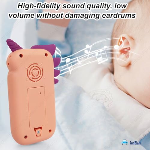 Image of FunBlast Cartoon Musical Mobile Phone for Kids, Mobile with Light & Sound Toys for Babies | Educational Toys for Kids 3+ Years /Boys /Girls-1 Unit (Peach2)