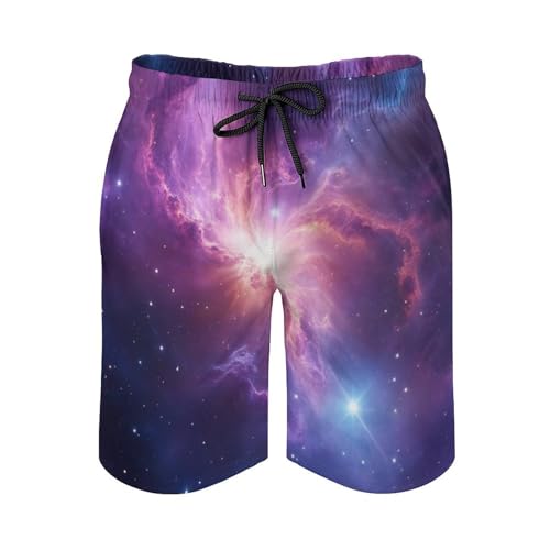Fashion Swim Trunks with Drawstring, Soft Quick Dry Mesh Lining Beach Shorts Summer Vacation Swimwear