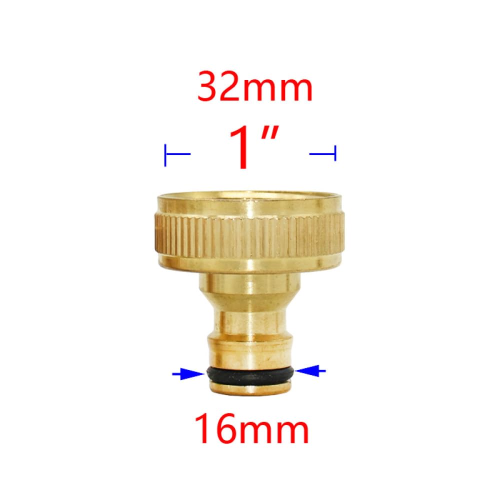 1/2", 3/4",5/8", 1" Filettatura Connettore rapido Ottone Adattatore per irrigazione da Giardino Irrigazione a Goccia Tubo Flessibile in Rame Raccordi per connettori rapidi, 1"