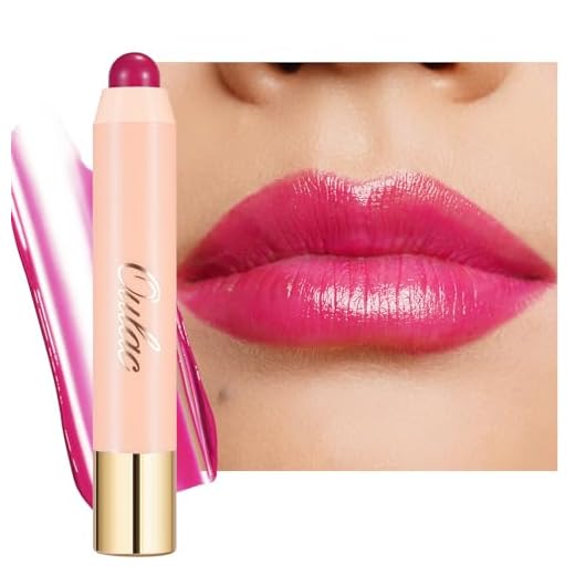 Oulac Batom Hidratante - Bálsamo Labial Com Cor Para Lábios Secos, Lápis De Cera Roxo E Blush Maquiagem As Bochechas, 2,48G, Geleia Groselha Preta (05)