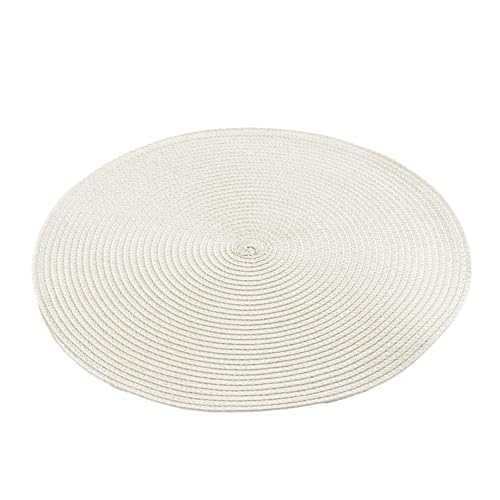 Douceur d'Intérieur Zebulon - Mantel Individual (35 cm de diámetro) Marfil, Polipropileno