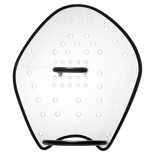 Image of TYR Catalyst Stroke Swim Paddles - Competitive Swimming Technique Equipment | Natural Palm Fitting | Durable K-Resin Construction | Stroke Technique & Power Building | Gridded Multi-Angle Silicone Straps