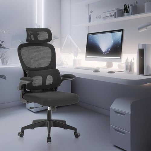 Cadeira de escritório, design ergonômico com suporte lombar indep...