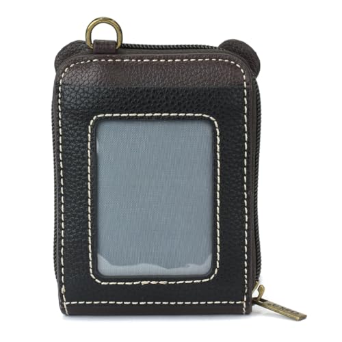 Image of CHALA RFID Cute-C Credit Card Holder Wallet Wristlet - Women Faux Leather Cute-C with Strap