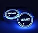 2pcs LED Car Cup Holder Lights For GMC, 7 Colors Changing USB Charging Mat Luminescent Cup Pad , Interior Atmosphere Lamp