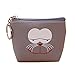 Produktbild Emorias 1PC Damen Geldbörse Lustig Karikatur Münzen Beutel Kleine Mappe Makeup Tasche Schlüssel Beutel Kopfhörer Aufbewahrungstasche Kartenhalter (Grau)
