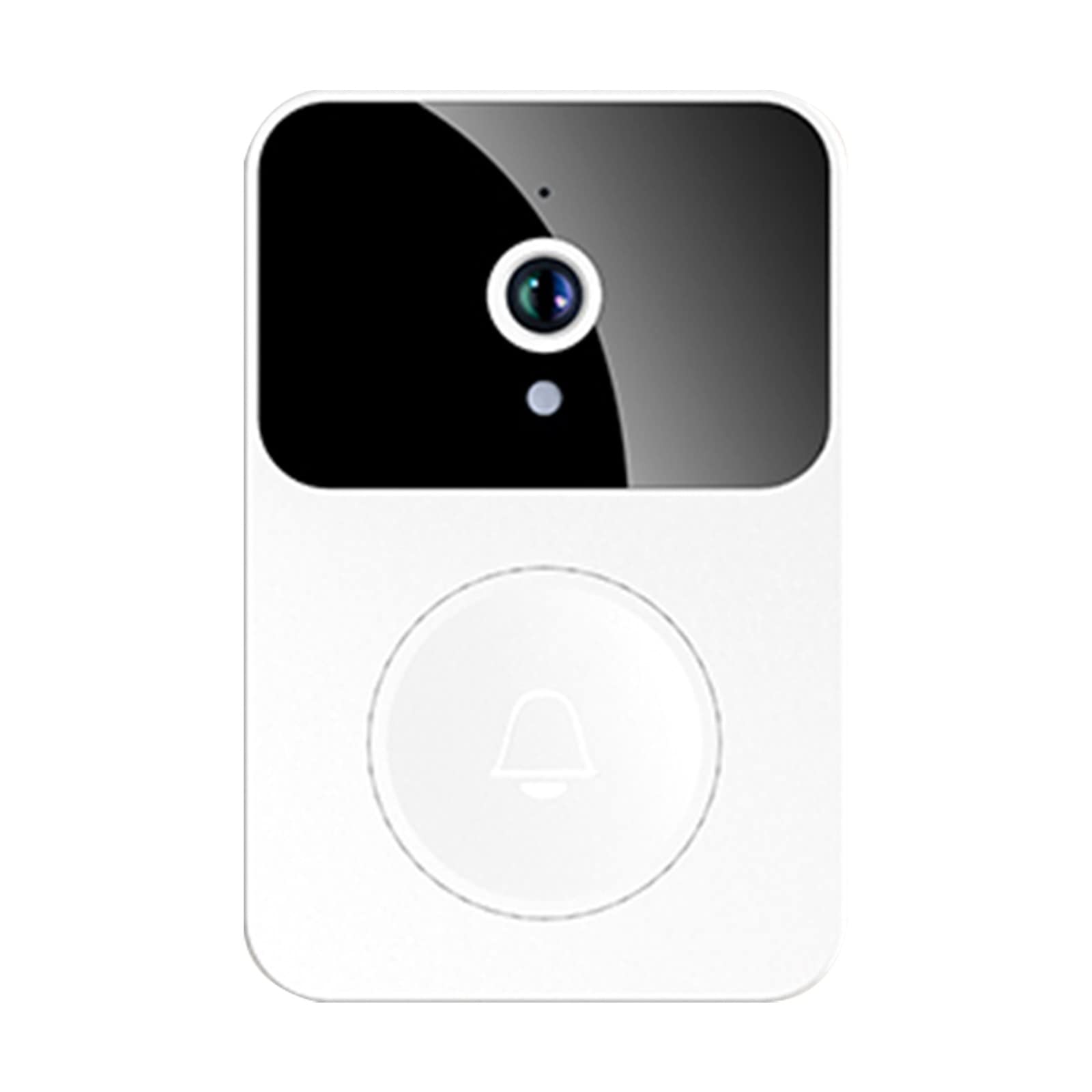 Singular-Point Smart Wireless Doorbell, Remote Video Doorbell, Home Intercom Hd Night Vision Anti-Theft Doorbell, Wifi Connection, Two-Way Talk, App Control, No-Disassembly Cycle Charging (White)