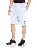 U.S. Polo Assn. Men's Solid Tricot Athletic Short, White, Large