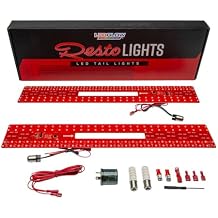 LEDGlow RestoLights Red LED Sequential Tail Light Kit Fits 83-87 Buick Regal Grand National - Upgrade Brake, Running, Reverse, Turn Signal - Includes Taillight Boards, White Bulbs, Side Markers, Relay