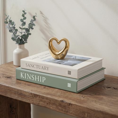 Fveuc Faux Book Stacks for Decoration (Set of 2) -