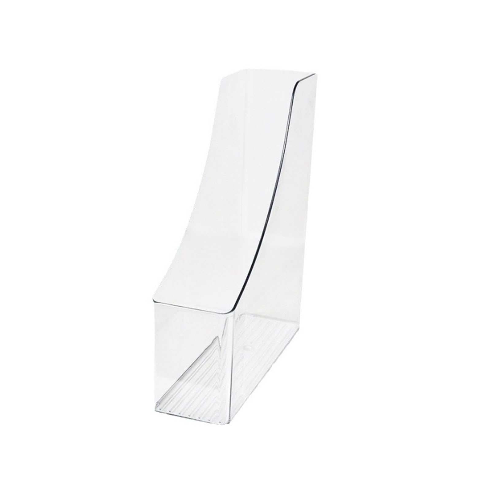 Ptasccne Plastic Vertical File Magazine Holder Transparent Desktop Magazine Rack for Office Home and School Decor magazine rack