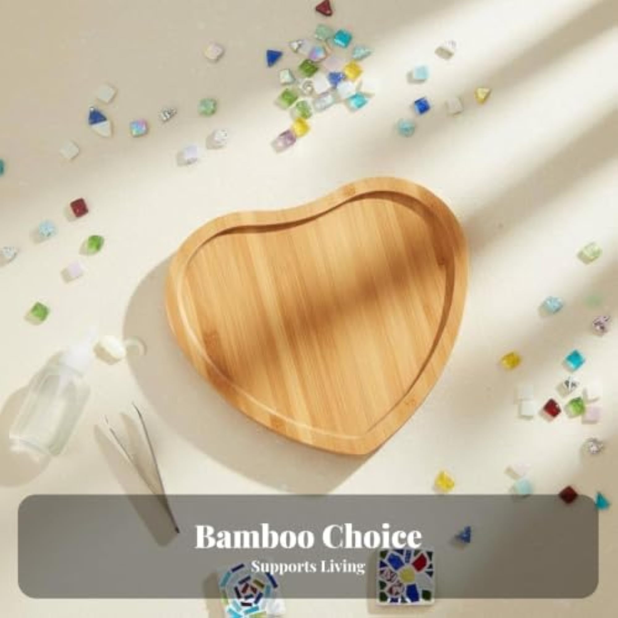 Bamboo Drink Mat, Handmade DIY Base, Heat-Resistant