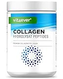 vit4ever Collagen Pulver 450 g - 100% bioaktives Kollagen Hydrolysat Peptide - Kollagen Typ 1, 2 & 3 - Geschmacksneutral - Ohne Zusatzstoffe