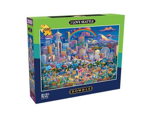 Buffalo Games - Eric Dowdle - I Love Seattle - 2000 Piece Jigsaw Puzzle for Adults - Challenging Puzzle Perfect for Game Nights - Finished Size is 38.50 x 26.50