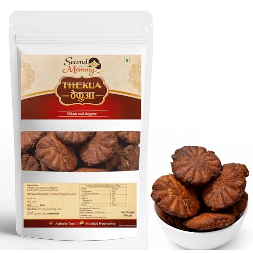 Image of Second Mommy Gud Thekua (500g) - Traditional Bihari Jaggery Cookies | Homemade Chhath Prasad | No Maida, No Dalda, No Preservatives
