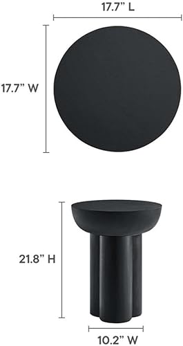 Miniatura 12 de Modway EEI-6761-WHI Caspian - Mesa auxiliar redonda de hormigón, color blanco Blanco,Negro -,https://www.amazon.com/dp/undefined