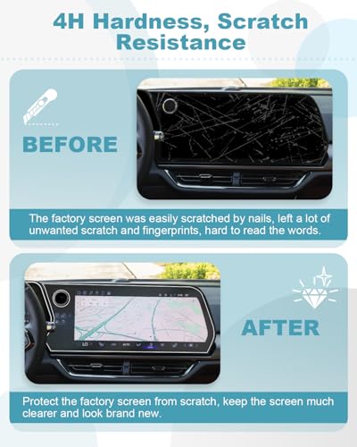 Image of CDEFG 4Pcs for 2024 2025 2026 Chevy Equinox EV Screen Protector for Chevrolet Equinox EV 2026 2025 2024(17.7In Navi+11In Dash), Equinox EV (1LT 2LT 2RS 3LT 3RS) Accessories, HD Clear