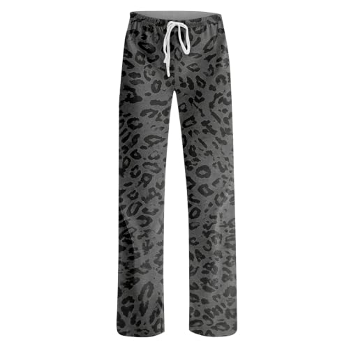 Leopard Pants Women Baggy Casual Cheetah Pajama Pants Cute Pajamas - image 3
