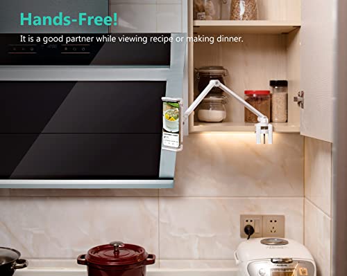 Inifispce Ipad Desk Mount, Tablet Holder, Multi-Angle Adjustable Tablet Stand Holder For 4.7''- 13'' Screen Microsoft Surface Pro Series, Ipad Pro 11/12.9, Ipad, Mini, Air And More (White) #TOP5