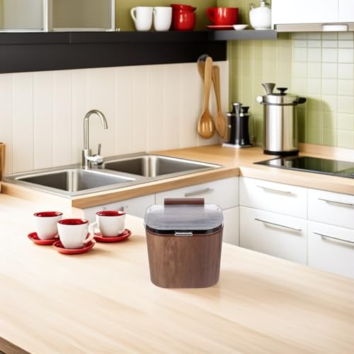 Caneca de basura colgante de pared con tapa ligera miniatura 7