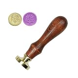 El material del sello de cobre de sellado está hecho de manijas de madera y cabeza de latón vintage, fuerte y duradero. Natural, no tóxico y no contaminante. Sello de mango de madera, el cabezal es extraíble.