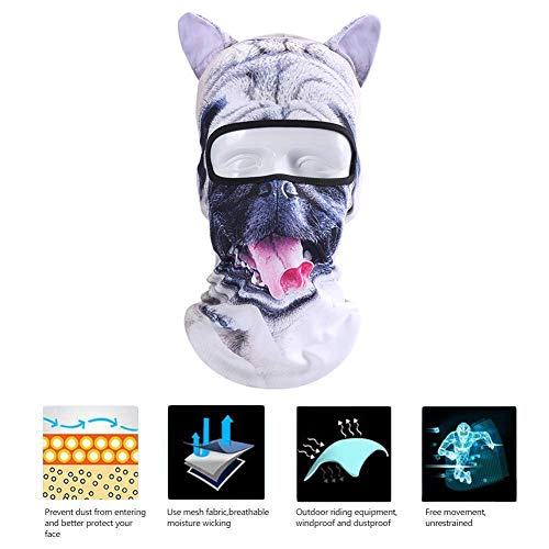Image of Cat Balaclava,Dog Balaclava,Halloween Hat,Cute Full Face Hood Mask Animal Ski Mask for Hiking Riding Sports Outdoor