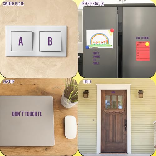 Image of 970 Pcs 10 Sheets Letter Stickers,Self Adhesive Waterproof 1 Inch Mailbox Numbers Vinyl Stickers,Alphabet Decals for Water Bottle,Window,Door,Classroom,Car,Laptop,Scrapbook (Purple, 1 Inch)