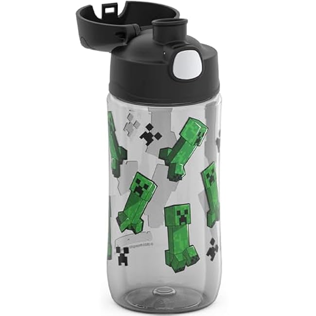THERMOS FUNTAINER 16 Ounce Plastic Hydration Bottle with Spout, MINECRAFT