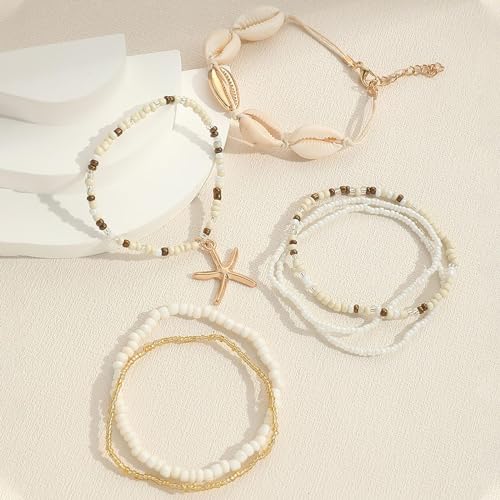 Bracelet Coquillage Cauris Boho Idéal pour les Jours de Plage - 3