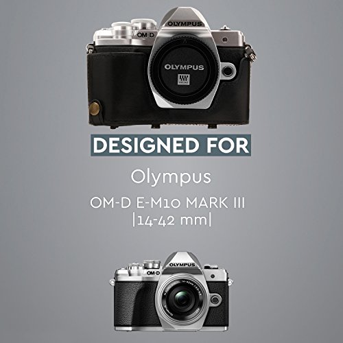 Funda de cuero MegaGear para Olympus OM-D E-M10 Mark III miniatura 6