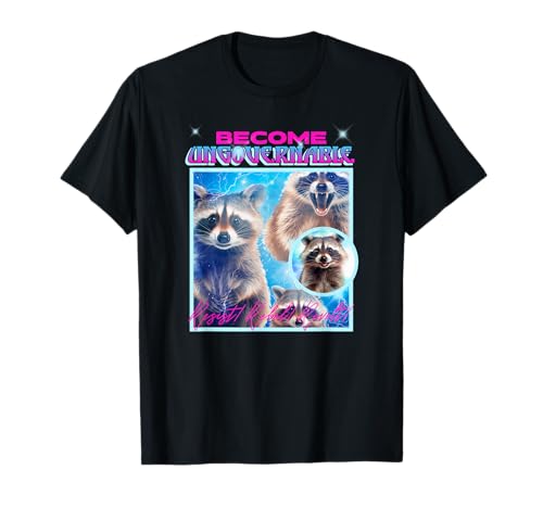 Photo de Devenez ingouvernable (Funny Racoon Bootleg Graphic) T-Shirt