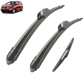 Wycieraczka samochodowa kompatybilna z KIA Sportage SL 2010-2015 przednie tylne wycieraczki samochodowe miękkie gumowe wycieraczki przedniej szyby Auto przednia szyba 24 "18" 12 "2012 2013 2014 (Colo