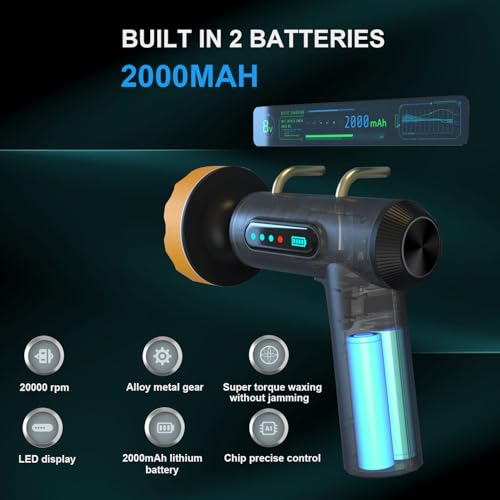 Cordless Car Polisher, Rechargeable Electric Wireless Polisher, 20000 RPM Speed, Efficient Polishing Household Car Detailing/Waxing, 3 Polishing Pads Suitable for Body/Floor/Glass 3 Cordless Car Polisher, Rechargeable Electric Wireless Polisher, 20000 RPM Speed, Efficient Polishing Household Car Detailing/Waxing, 3 Polishing Pads Suitable for Body/Floor/Glass - Image 3