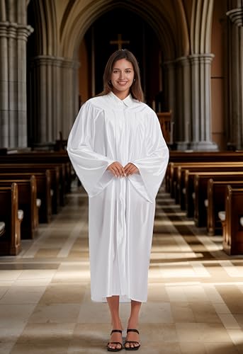 Unisex Shiny Choir Robe for Church baptism robes for water baptism,Graduation Gown Judge Pastor Robes2