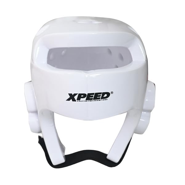 Xpeed Martial Arts Foaming Headguards || Durable and Comfortable Fit Headgears for Martial Arts || Boxing || Muay Thai || Kickboxing (Pack of 1) (M, White)-picture-25