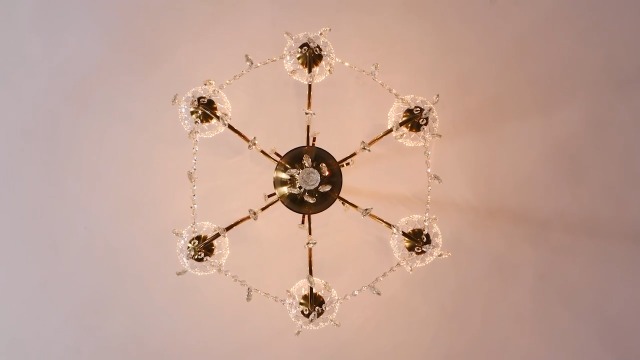 Image of Vintage Chandelier, Crystal Chandeliers for Dining Room, Antique Chandelier, Crystal Candle Chandelier Lighting, Vintage 6 Lights Pendant Ceiling Fixture Lamp Perfect for Hallway D68 x H55