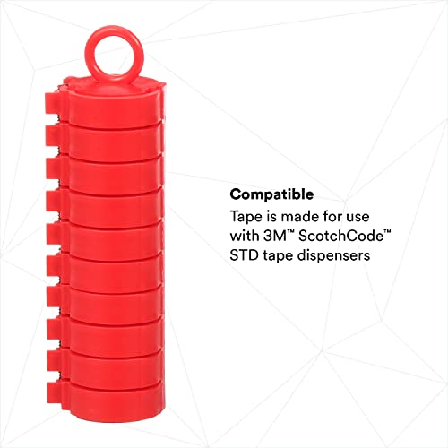 Image of 3M ScotchCode Wire Marker Tape Dispenser with Tape STD-0-9