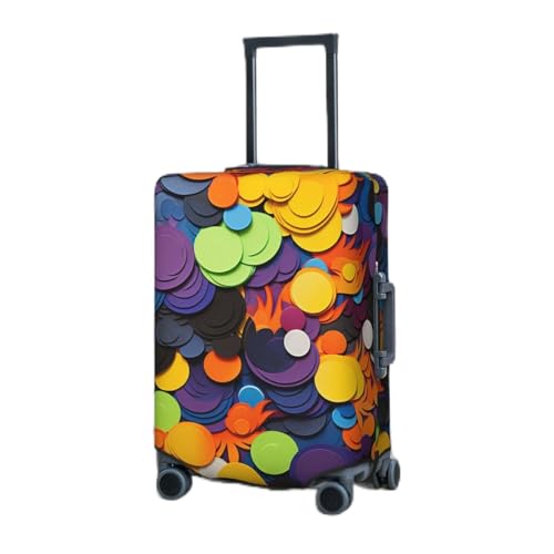 Housse de bagage de voyage élastique décorative et anti-rayures noire XL pour adulte